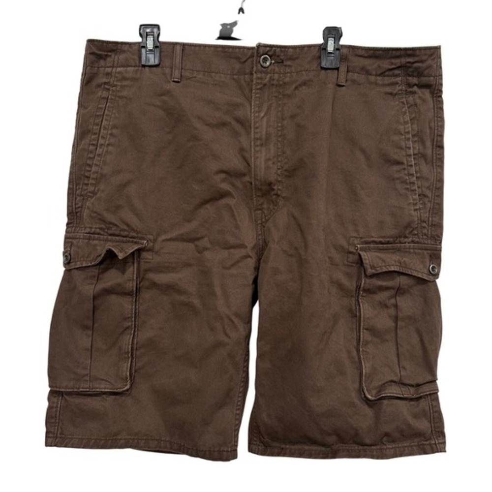Levi Strauss Mens Brown Cotton Twill Relaxed Fit‎ Cargo Shorts W40 13848-0011